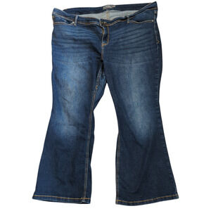 Torrid Womens Plus 22XS Medium Rinse Distressed Luxe Slim Boot Jeans Extra Short